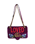 Embroidered Medium Marmont Shoulder Bag, front view